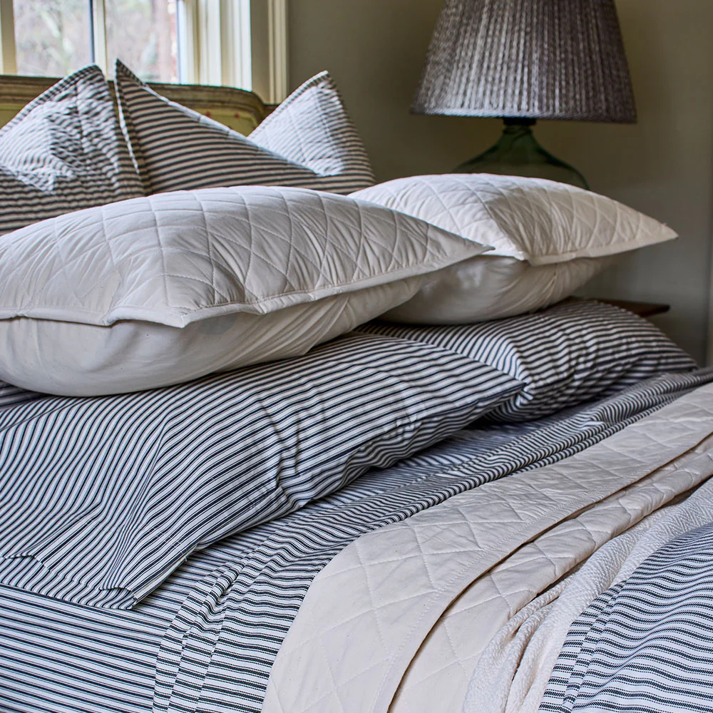 Ticking Stripe Single Flat Sheet - Image 7