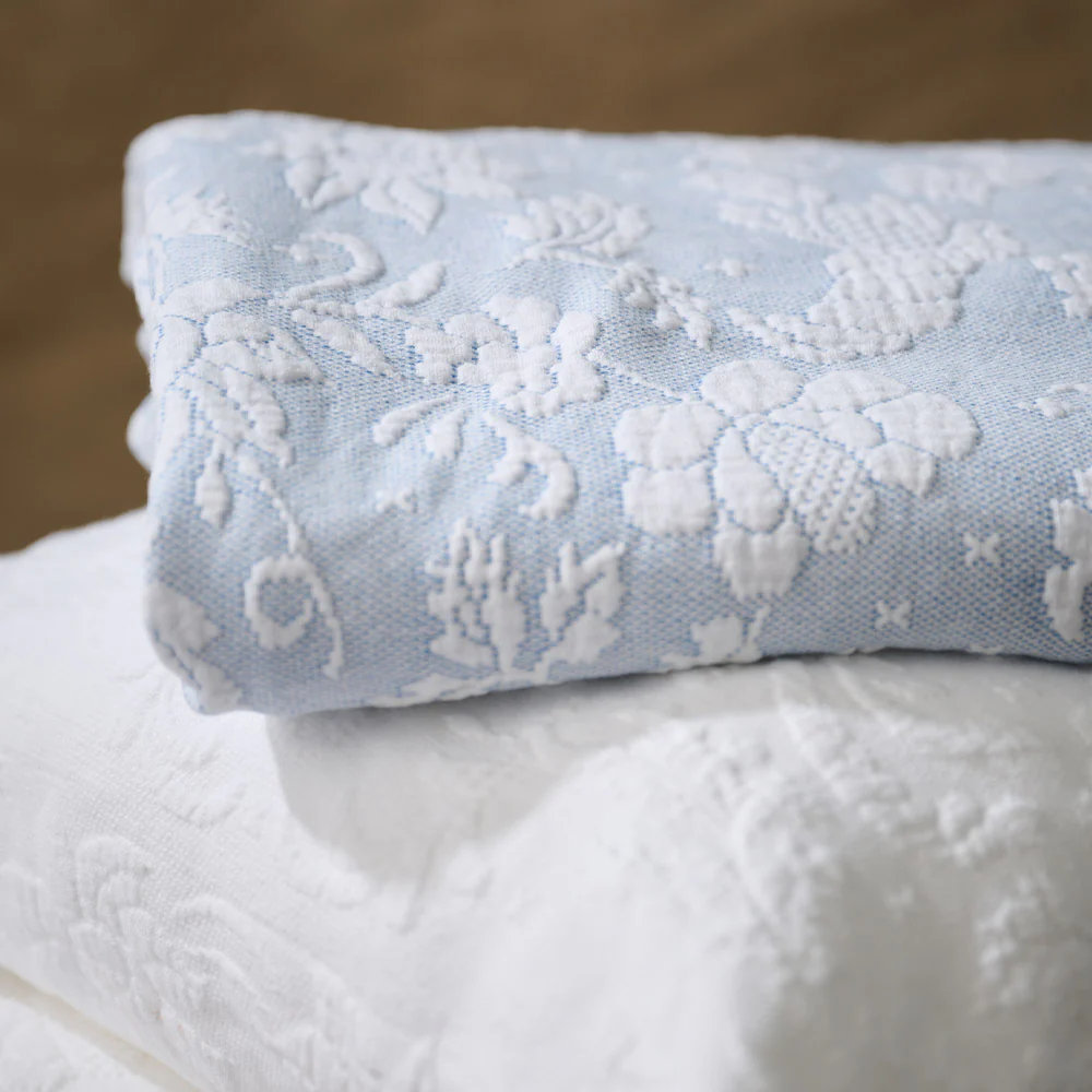 Powder Blue Matelasse Throw - Last Chance + Final Sale! - Image 3